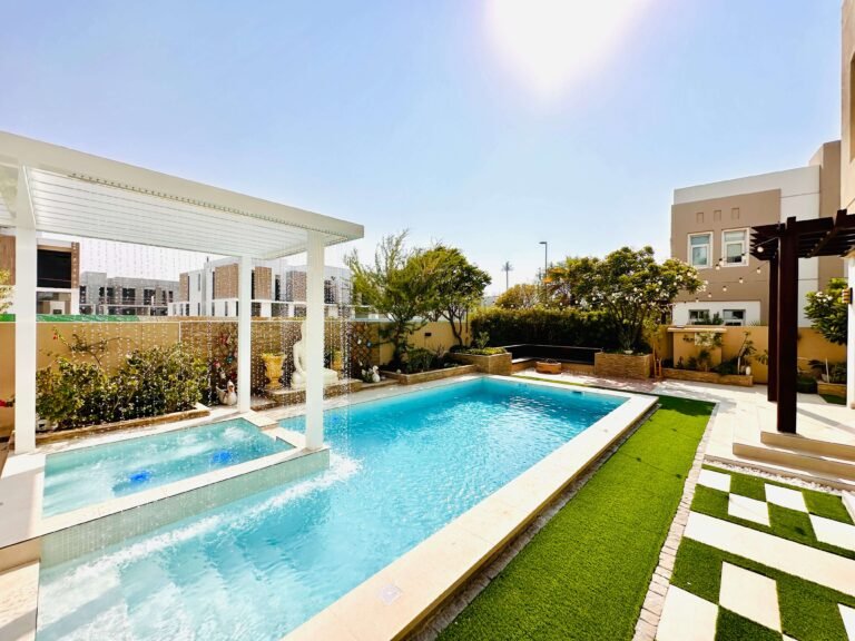 swimming pool and garden